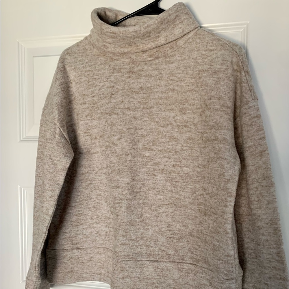A New Day light brown turtleneck, size M